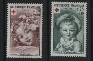 France   #B365-B366  MNH  1962  Red Cross