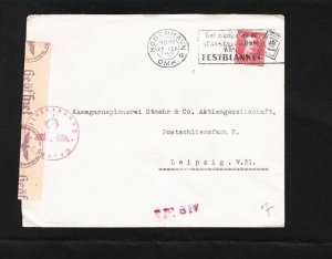 Germany WWII Censor Hamburg SCARCE Zensurstelle HdStp Unlisted #7 Denmark 1945 *