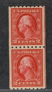 US Sc#411 M/LH/VF, Coil Pair Perf 8 1/2 Wmk 190, Cv. $25