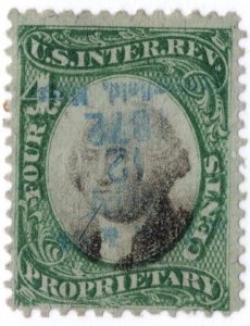 U.S. - RB4a - Nice Nov 12, 1872 cancel - Used