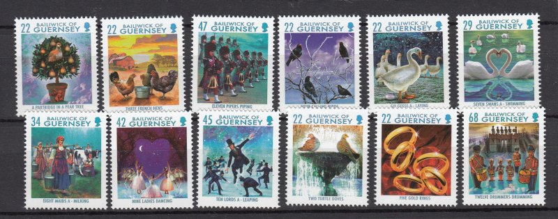 Guernsey 2006 Christmas 12 Days set of 12,  Mint NHM