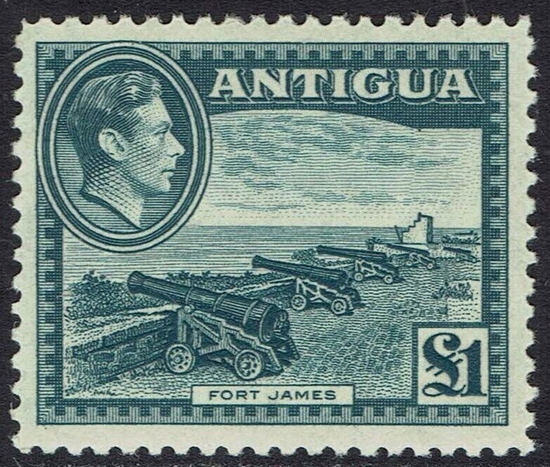 ANTIGUA 1938 KGVI FORT JAMES £1