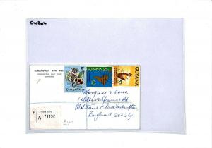 GUYANA Tuschen GB Southampton REGISTERED 1972 Vergenoegen{samwells-covers} CW206