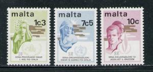 MALTA 1973 MNH SC.472/474 World Food Program WHO