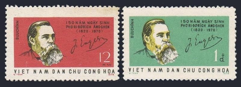 Viet Nam 611-612,MNH.Michel 639-640. Friedrich Engels,1970.
