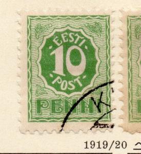 Estonia 1919-20 Early Issue Fine Used 10p.  230785