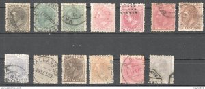 Sp056 1879 Spain Kingdom Alphonse Xii Michel 133 Euro 13St Lh,Used Different ...