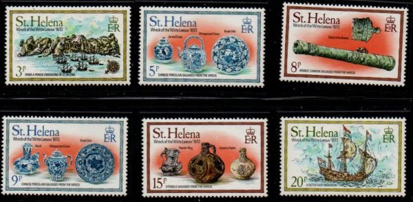 St Helena Sc 318-23 1978 Wreck of the Witte Leeuw stamps set mint NH