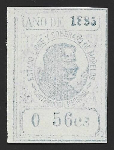 Mexico Revenue 1885 State Issues Morelos 0 56cs NO PERIOD Var.  M306 VF CV $4.00 