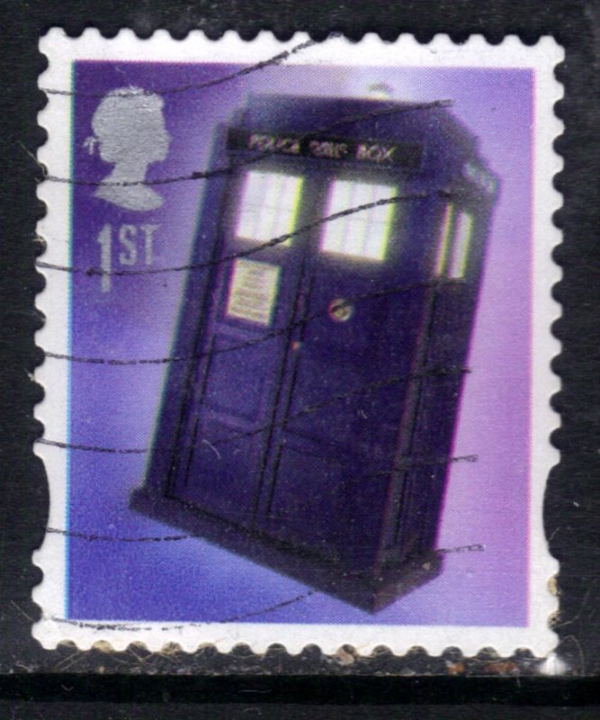GB 2013 QE2 1st Dr. Who Tardis used Self Adhesive SG 3449 ( B711 )