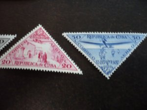 Stamps - Cuba - Cinderella Set of Mint Hinged 9 Stamps