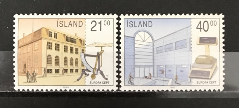 Iceland 1990  #698-9, MNH, CV $7.50