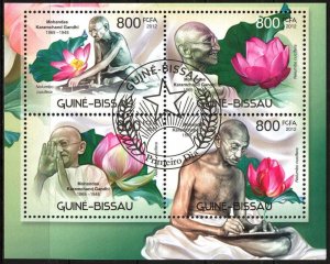 Guinea Bissau 2012 M. Gandhi Flowers Sheet Used / CTO