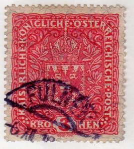 AUSTRIA 1918-19 3K ARMS Type II Issue Sc 173  Fulnek, Bohemia (Czech) cancel