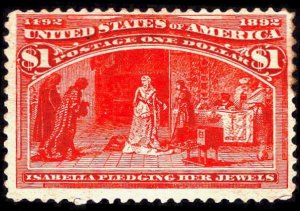 U.S. #241 MINT OG HR Thins