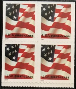 US #3624a MNH Booklet Pane of 4 “Old Glory” Long May It Wave” SCV $4.40 L42