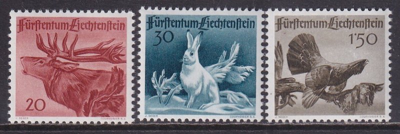 Liechtenstein (1946) #219-21 MNH; see both scans, mainly for stamp 221