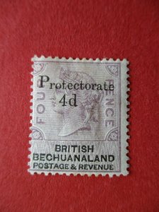 SG44 Victorian British Bechuanaland Protectorate 1855 4d on 4d Lilac & Black MM