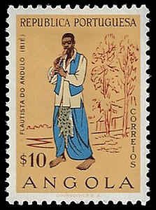 Angola #396 H; $10 Local Costumes (1957)