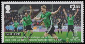 GB 4640 The FA Cup Upsets £2.55 single (1 stamp) MNH 2022
