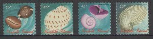 NORFOLK ISLAND SG620/3 1996 SHELLS MNH