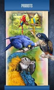 Sierra Leone - 2018 Parrots on Stamps - Stamp Souvenir Sheet SRL18102b