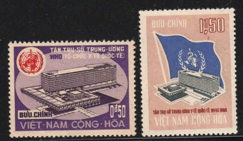 Viet Nam, South #291-93 ~ Short Set 2/3 ~ WHO, Flag ~ MNH & Unused LHM  (1966)