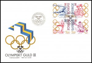 Sweden 1953-1956 Summer Olympics U/A FDC