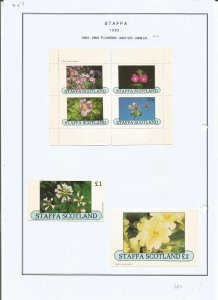 STAFFA - 1982 - Flowers - Sheets - Mint Light Hinged - Private Issue