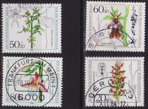 GERMANY BERLIN [1984] MiNr 0724-27 ( O/used ) Blumen