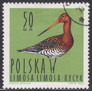 Poland 1233 Black-Tailed Godwit 50GR 1964