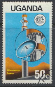 Uganda  SG 163  Used  1976  Microwave Tower  SC# 147  See scan