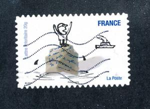 France 2010 Scott 3891 used - Cartoon & Letter, island