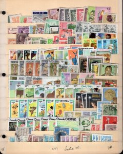 Worldwide on Stock Sheets 1800+ Stamps Mint-Used
