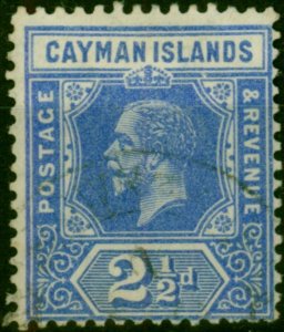 Cayman Islands 1914 2 1/2d Bright Blue SG44 Fine Used