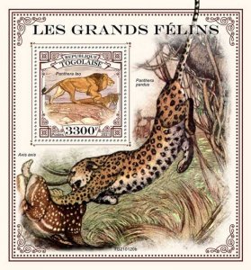 Togo - 2021 Big Cats, Lion - Stamp Souvenir Sheet - TG210120b