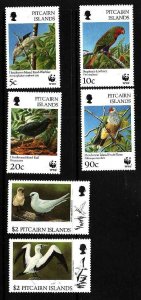 Pitcairn Is.-Sc#457-62- id12-unused NH set-Birds-1996-
