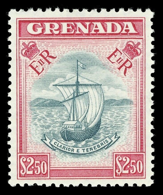 Grenada 1959 QEII $2.50 slate-blue & carmine superb MNH. SG 204. Sc 183.
