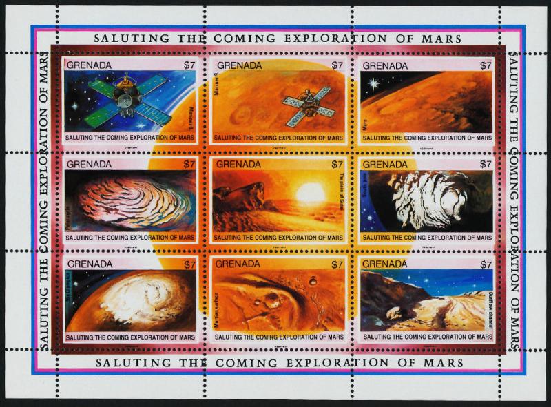Grenada 1999-2005 MNH Exploration of Mars, Space, Flags
