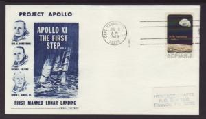 US 1371 Apollo 8 Dow Unicover Label FDC