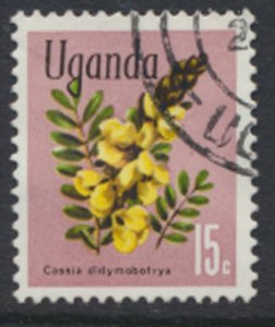 Uganda  SC# 133   SC# 117  Used  Flowers 1969   see scan