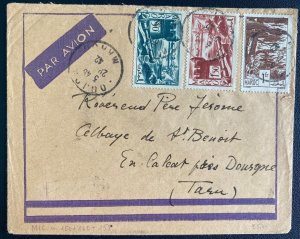 1942 Oujda French Morocco  Airmail Cover to France