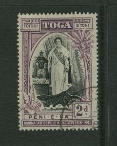 Tonga 1944 2d Queen Salote, used