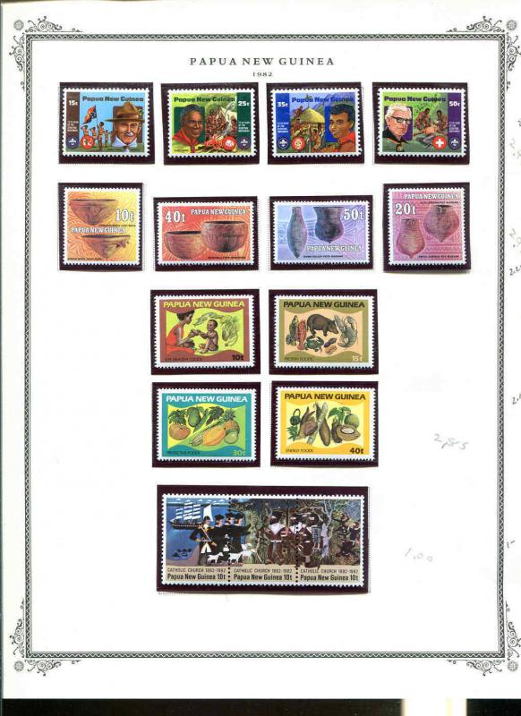 Papua New Guinea 1981-1986 Mini Collection In Mounts MNH All Pictured CV $245.00