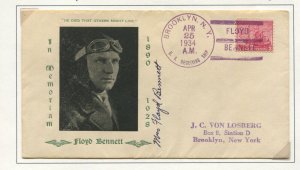 2 PAGE EXHIBIT WITH PILOT FLOYD BENNETT & BERNT BALCHEN SIGNED COVER & MORE