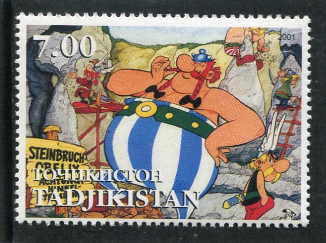 Tajikistan 2001 ASTERIX French Comics Book 1 value Perforated Mint (NH)