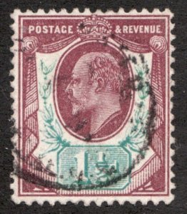 1902 Great Britain Sc #129 - 1½p KEVII Used postage stamp Cv$10