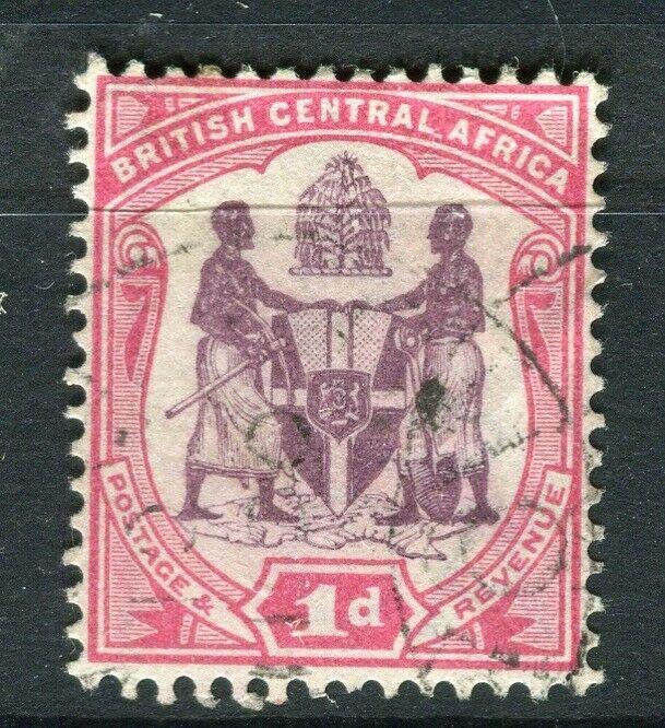 NYASALAND; 1901 classic Arms issue fine used 1d. value