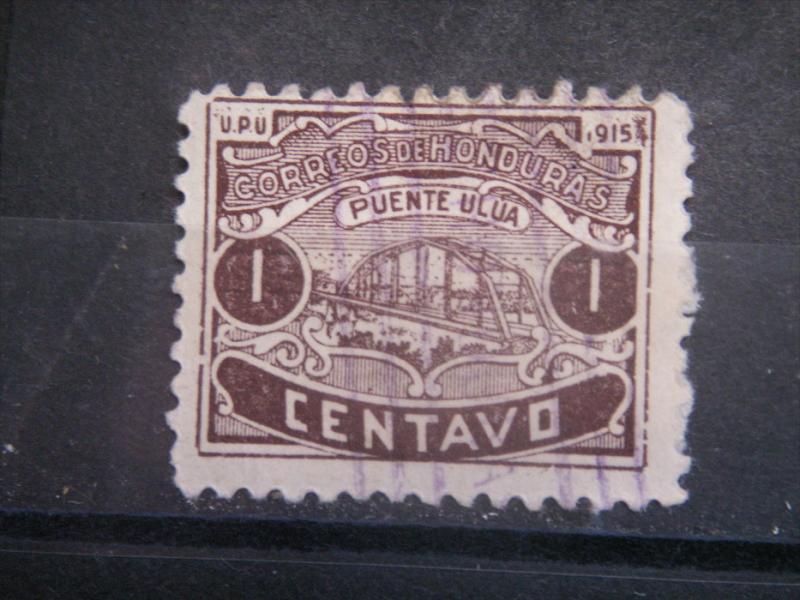 HONDURAS, 1915, used 1c, Bridge Scott 174