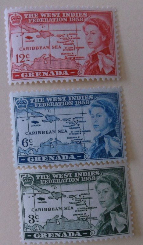 Grenada 184-6 MNH Full Set Cat $1.50 Education, Map Topical